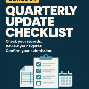 Quarterly Update Checklist — fillable tool